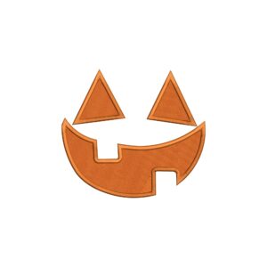 Jack-O'-Lantern Face Embroidery Design – Halloween Pumpkin Machine Embroidery File