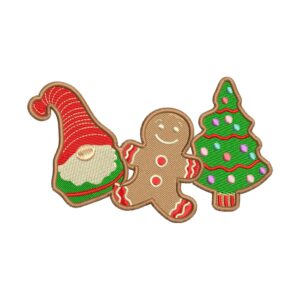 Christmas Gingerbread Embroidery Design – Gingerbread Cookie Machine Embroidery File