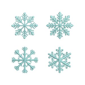 Christmas Snowflakes Embroidery Design Set of 4 – Holiday Machine Embroidery Files
