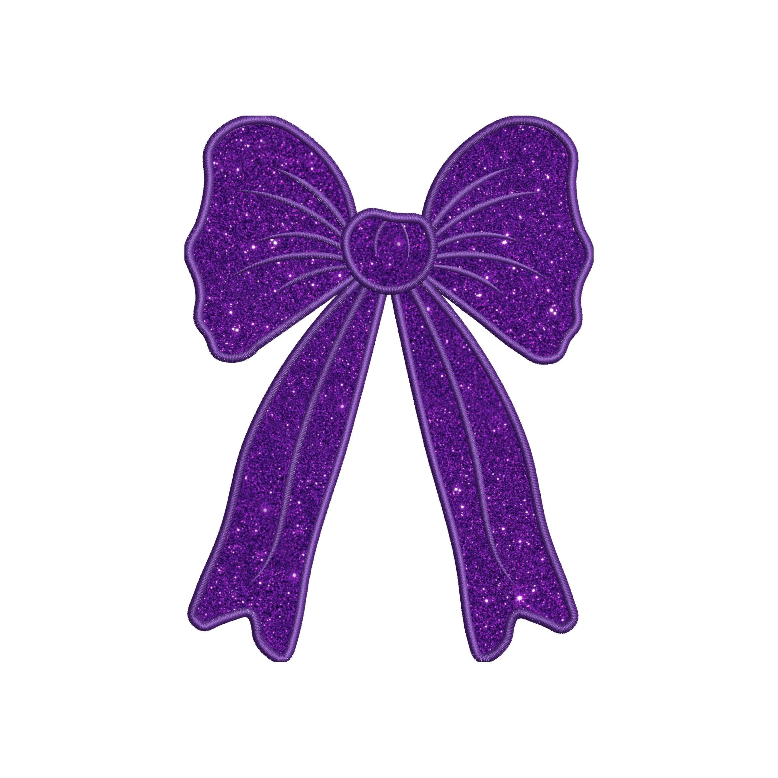Christmas Side Bow Applique Embroidery Design – Holiday Bow Machine Embroidery File - Image 2