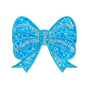 Sport Side Bow Applique Embroidery Design – Sweatshirt Bow Machine Embroidery File