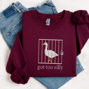 Silly Goose Embroidered Sweatshirt