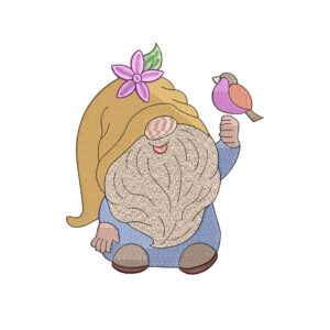 Spring Gnome Embroidery Design – Floral (ET703)