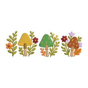 Mushroom Flower Embroidery Design – Floral (ET2088)