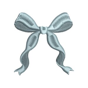 Satin Bow Embroidery Design – Coquette Ribbon Bow