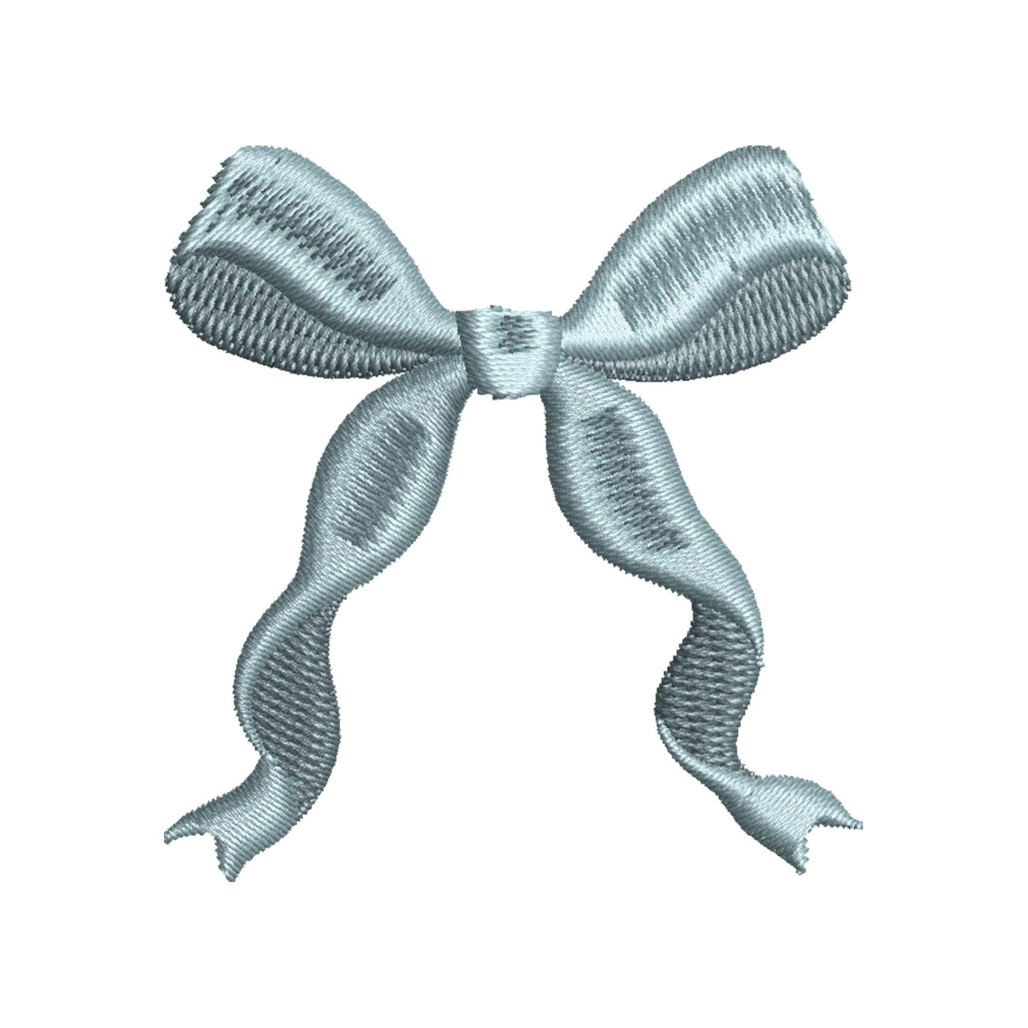 Satin Bow Embroidery Design – Coquette Ribbon Bow